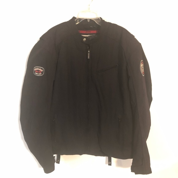 Street Steel Black Drifter Armored Motorcycle Zip Up Jacket Size XL